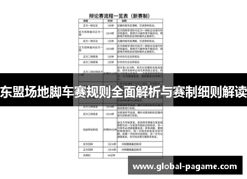 东盟场地脚车赛规则全面解析与赛制细则解读